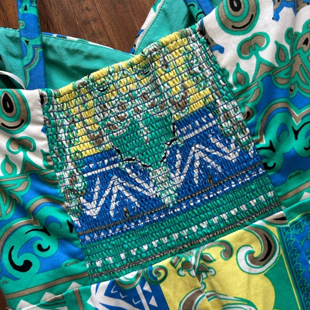 Multicolored Paisley Print Mini Dress Women’s Size Medium Hale Bob - Picture 13 of 15